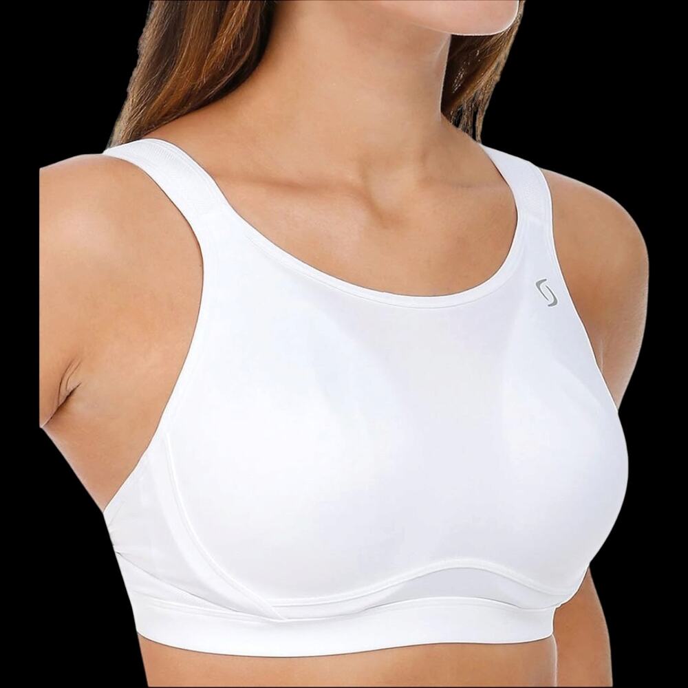 NWOT Brooks Moving Comfort Women's Maia Sports Bra Pure White Size 42DD